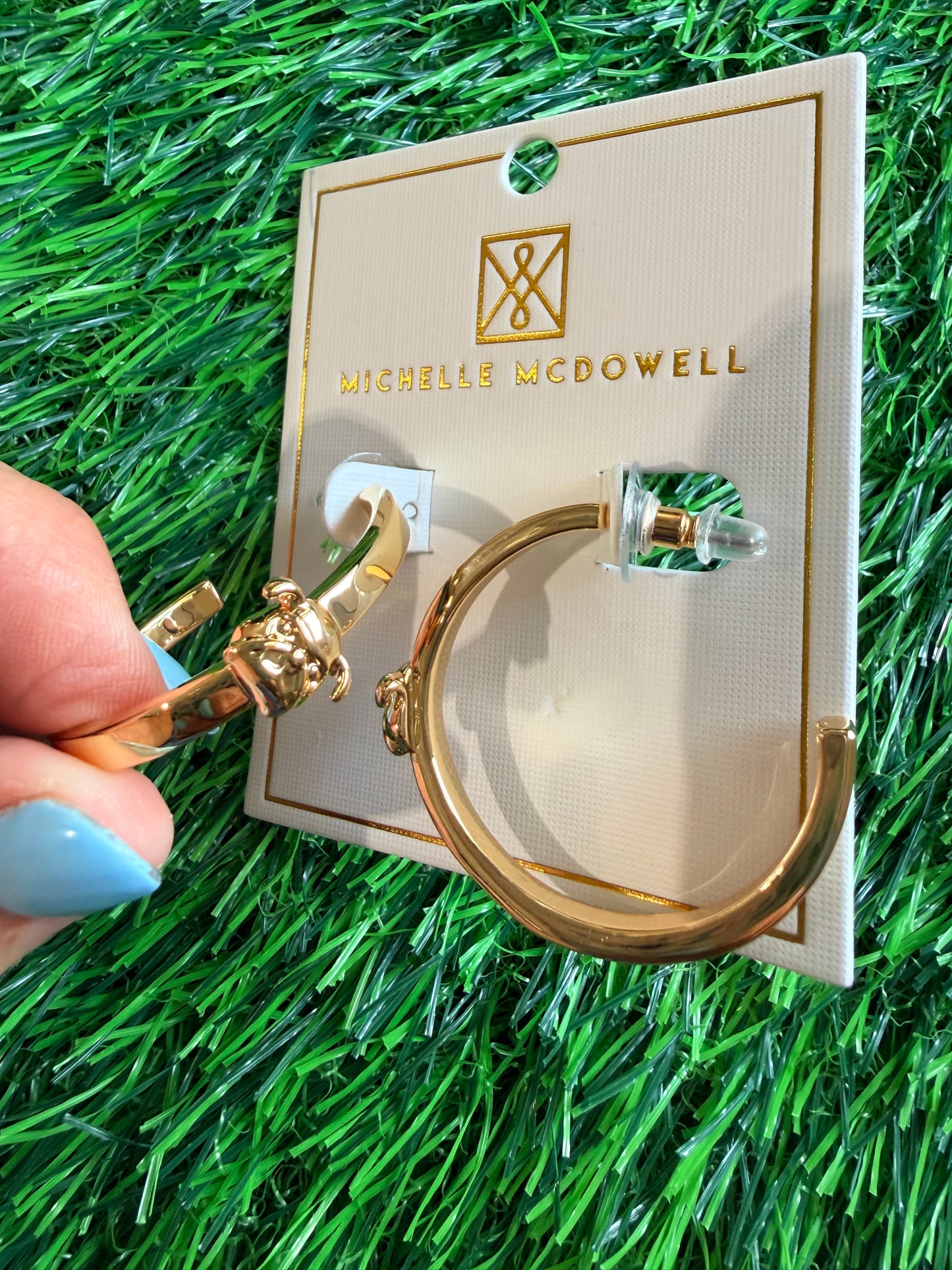 Gold hoops bulldog