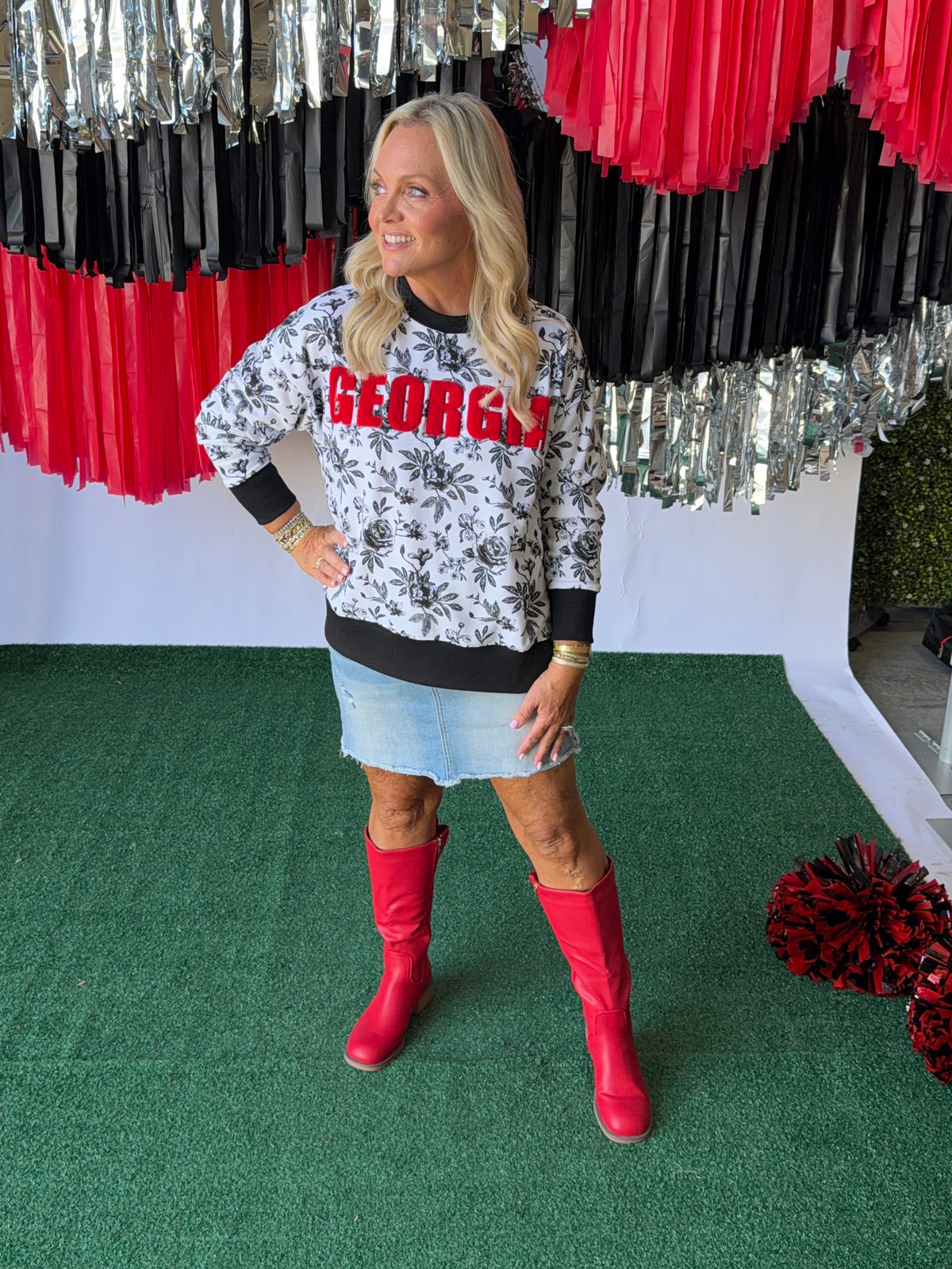 Georgia floral toile sweatshirt licensed