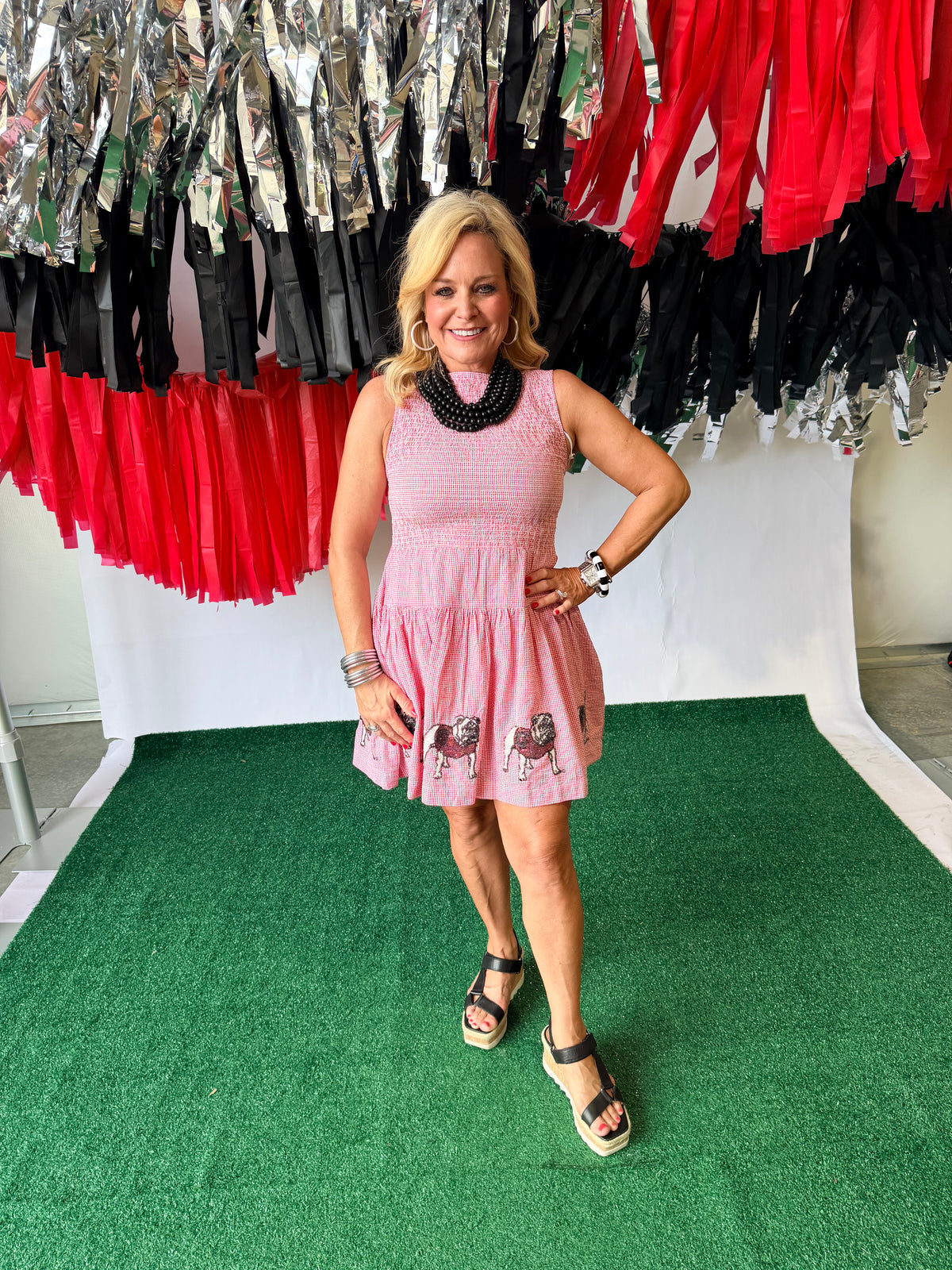 Seersucker dress Georgia licensed up to plus size