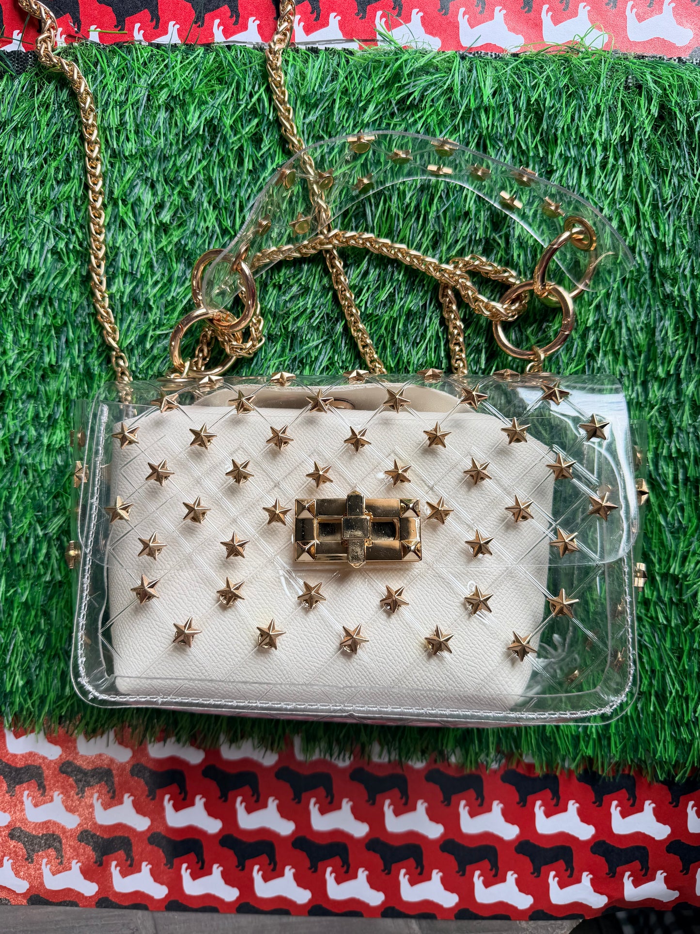 The Ophelia clear bag with gold