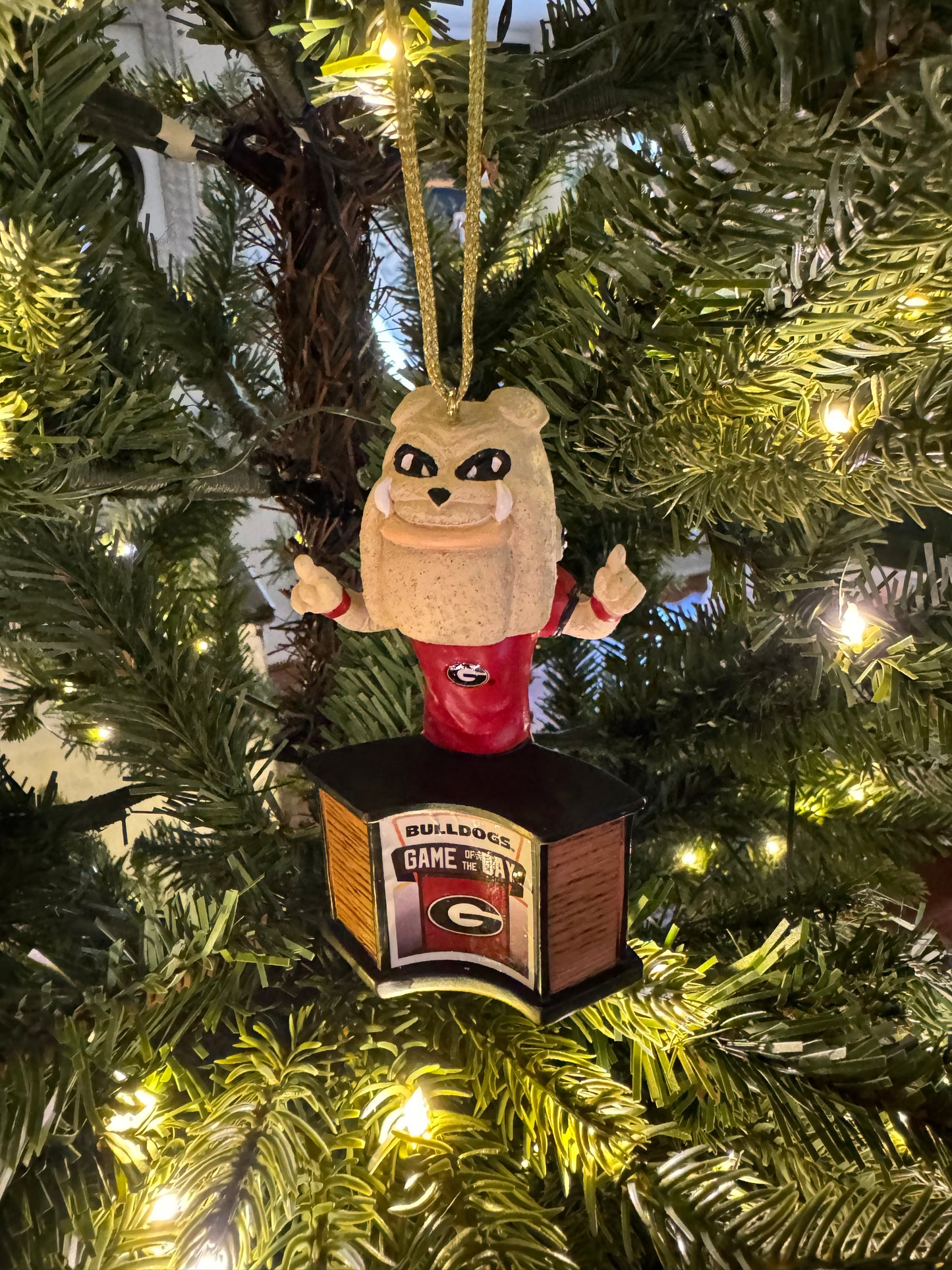 Bulldog game day ornament