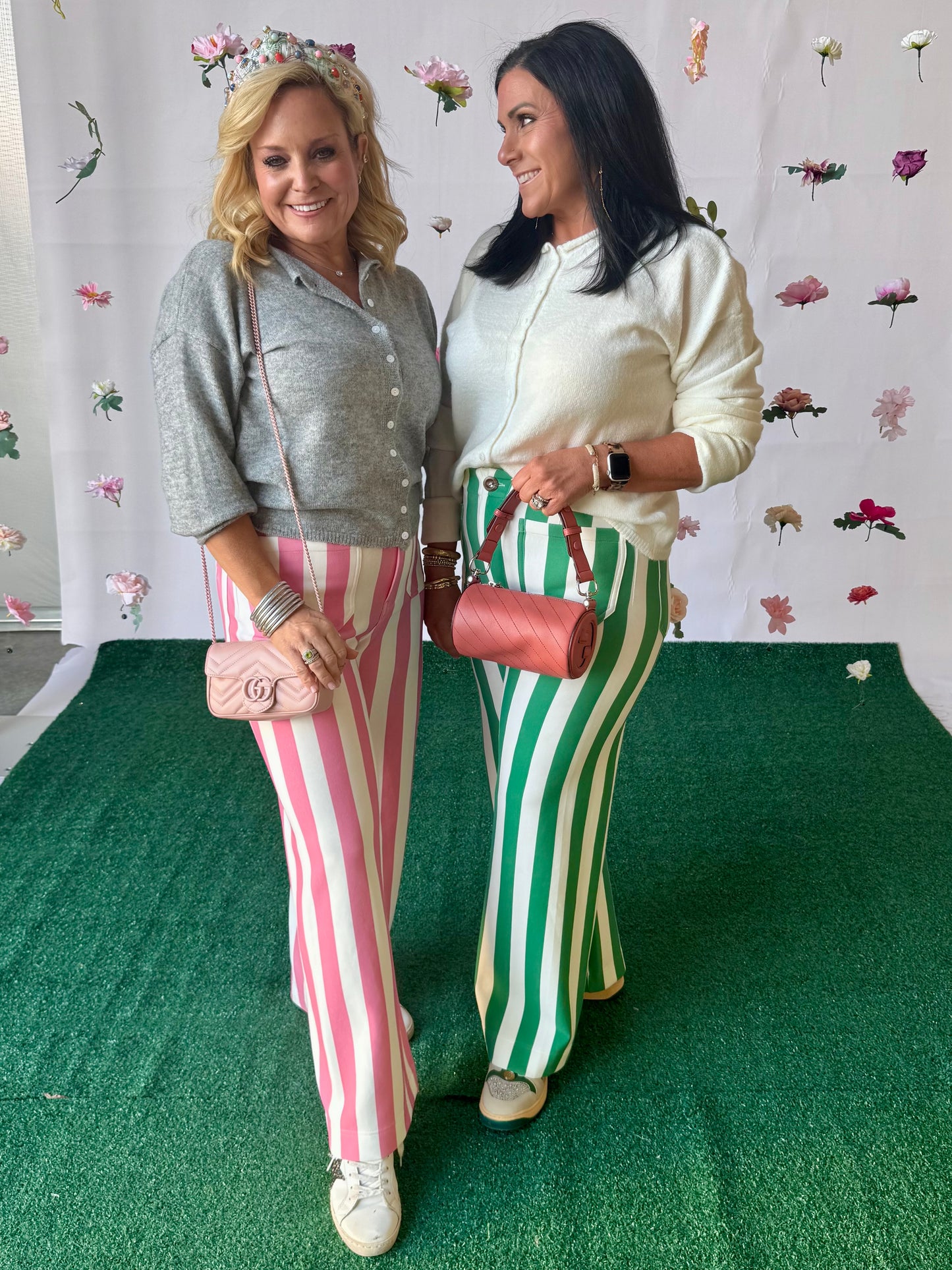 Pink stripe pants
