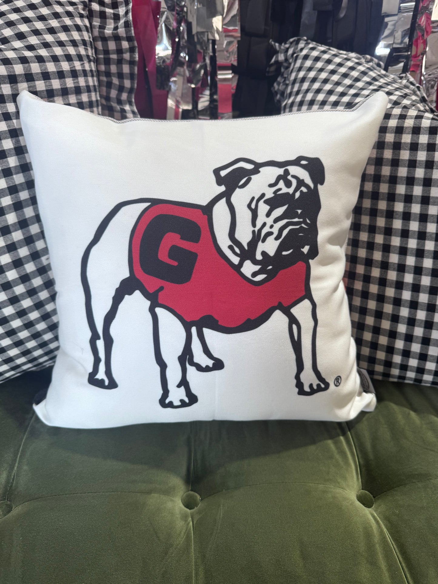UGA Georgia vintage style pillow cover licensed