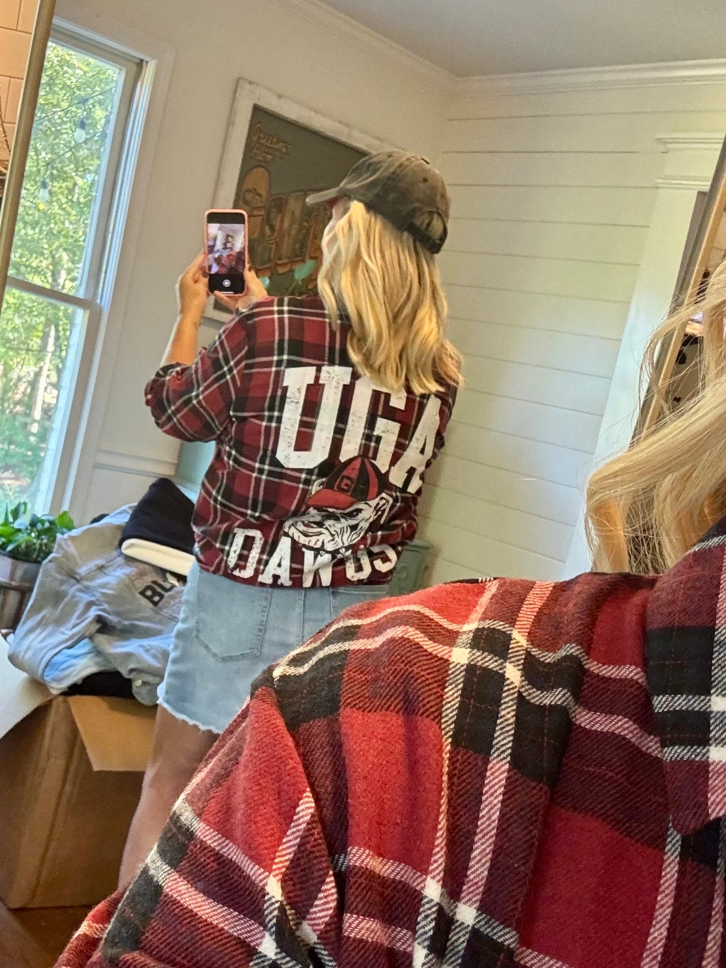 UGA fall collection Georgia oversized flannel