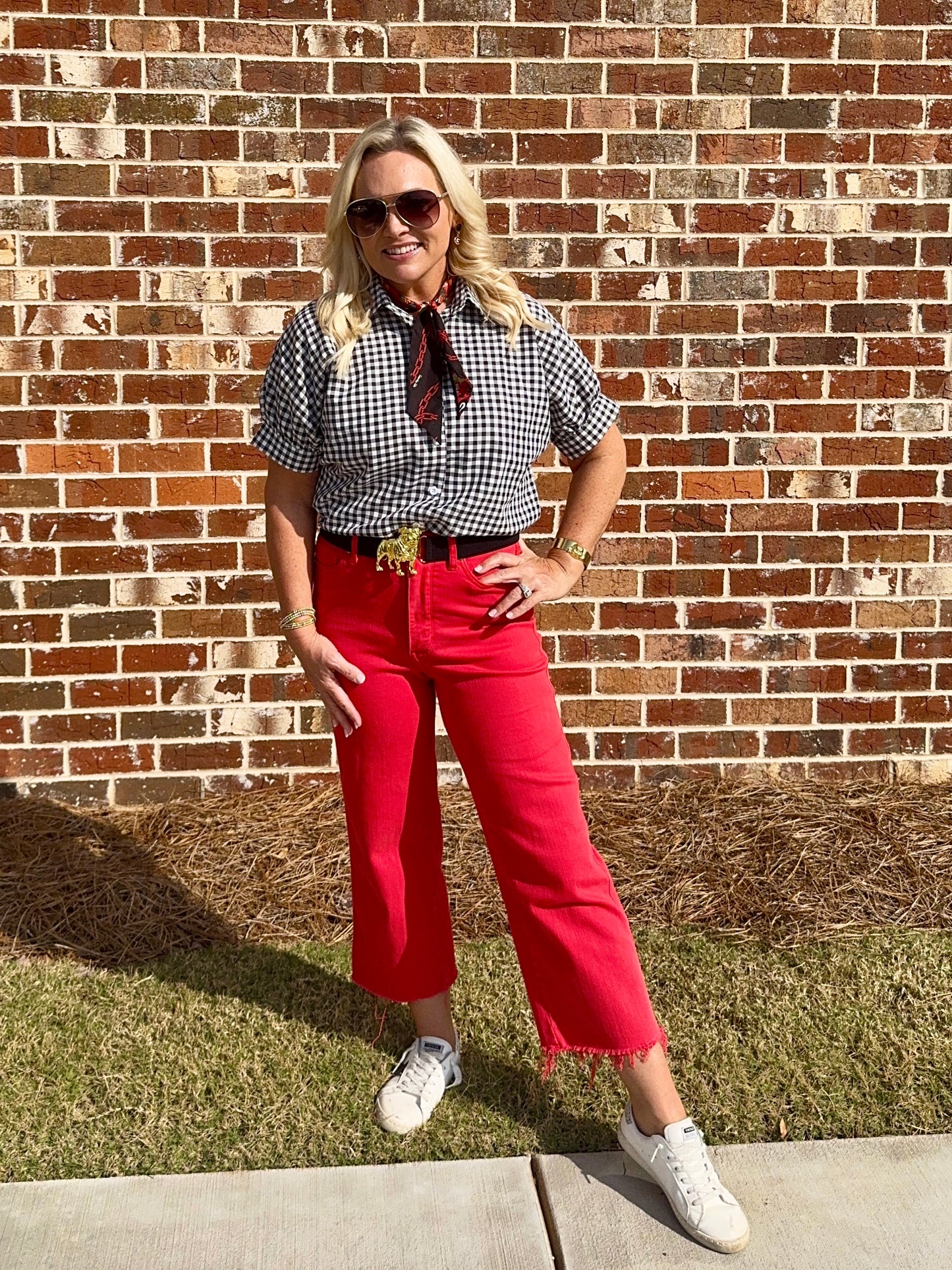 Gingham collection black and white up to 2XL!