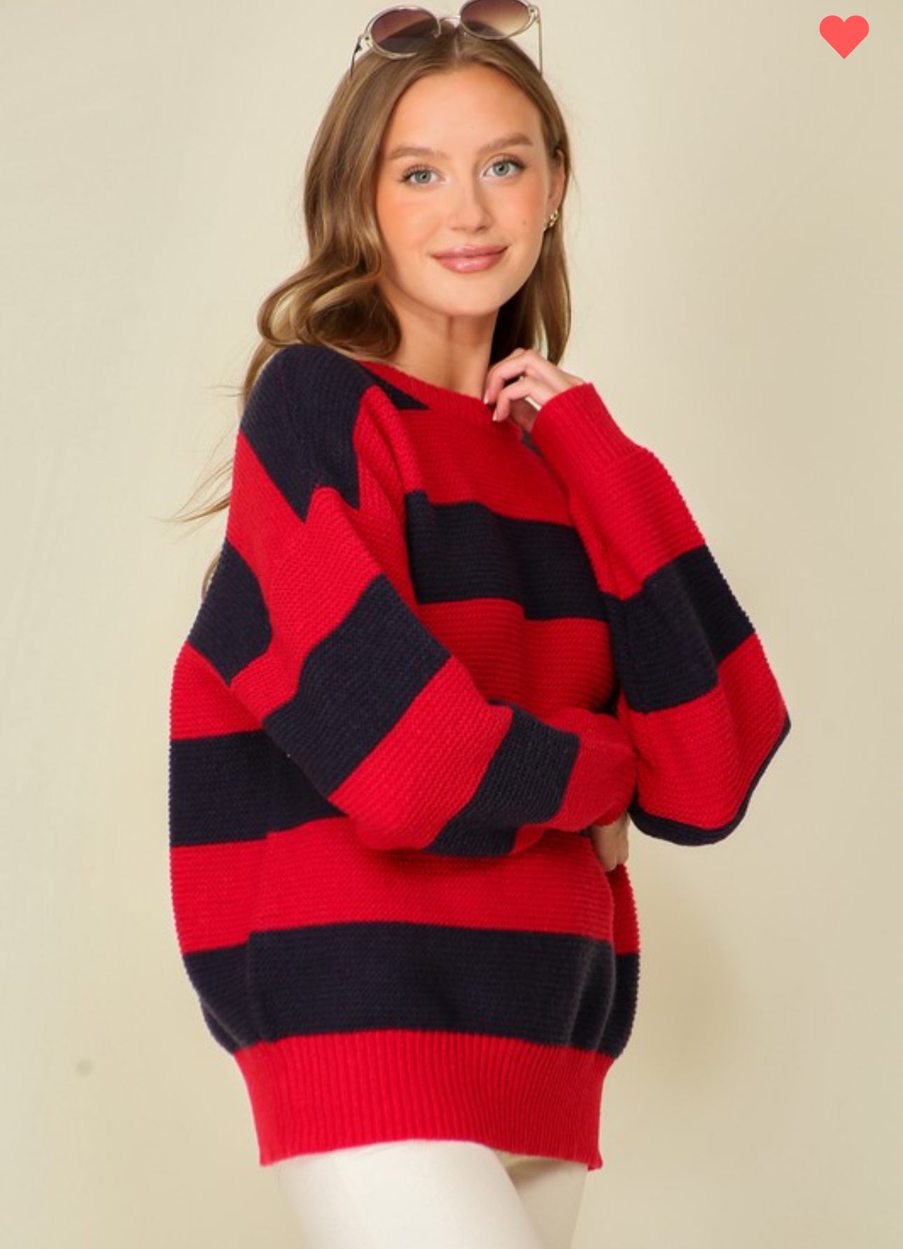 Black and red striped sweater