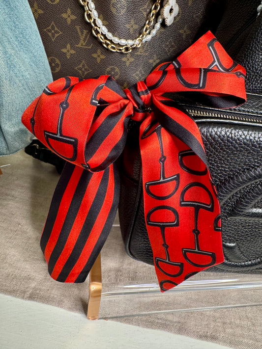 Twilly scarf game day black and red