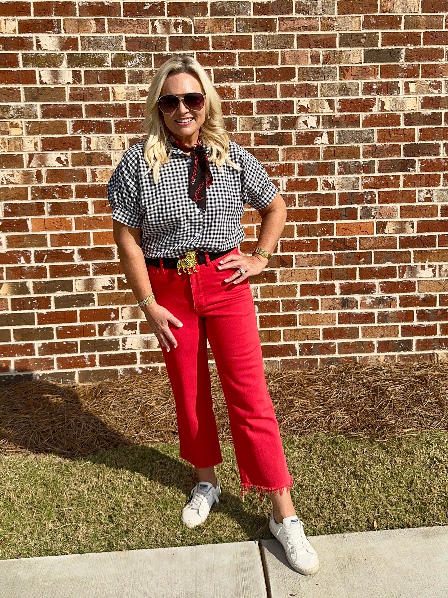 Gingham collection black and white up to 2XL!