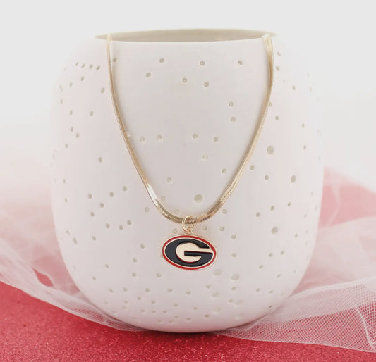 Necklace licensed 18” gold and enamel logo