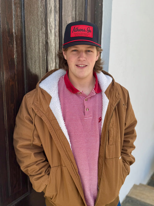 Athens Ga rope hat with patch unisex style