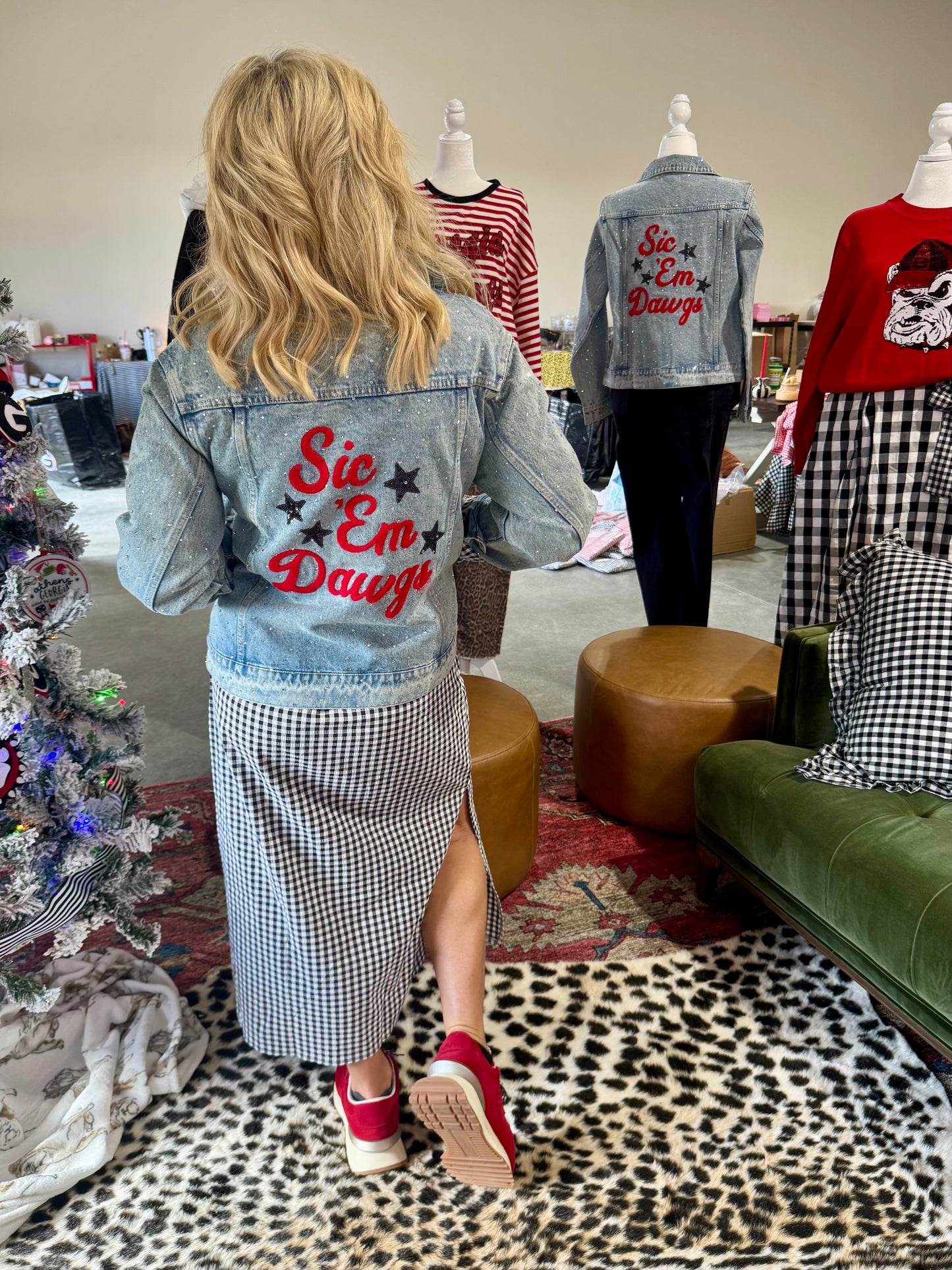 Licensed denim jacket Go dawgs