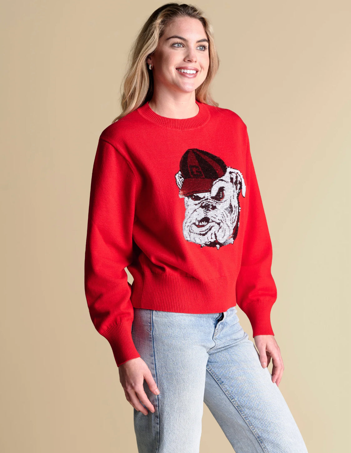 Red bulldog sweater licensed