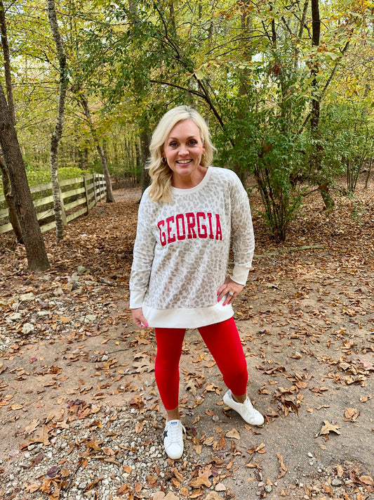 Georgia split sides pullover sweatshirt boutique style