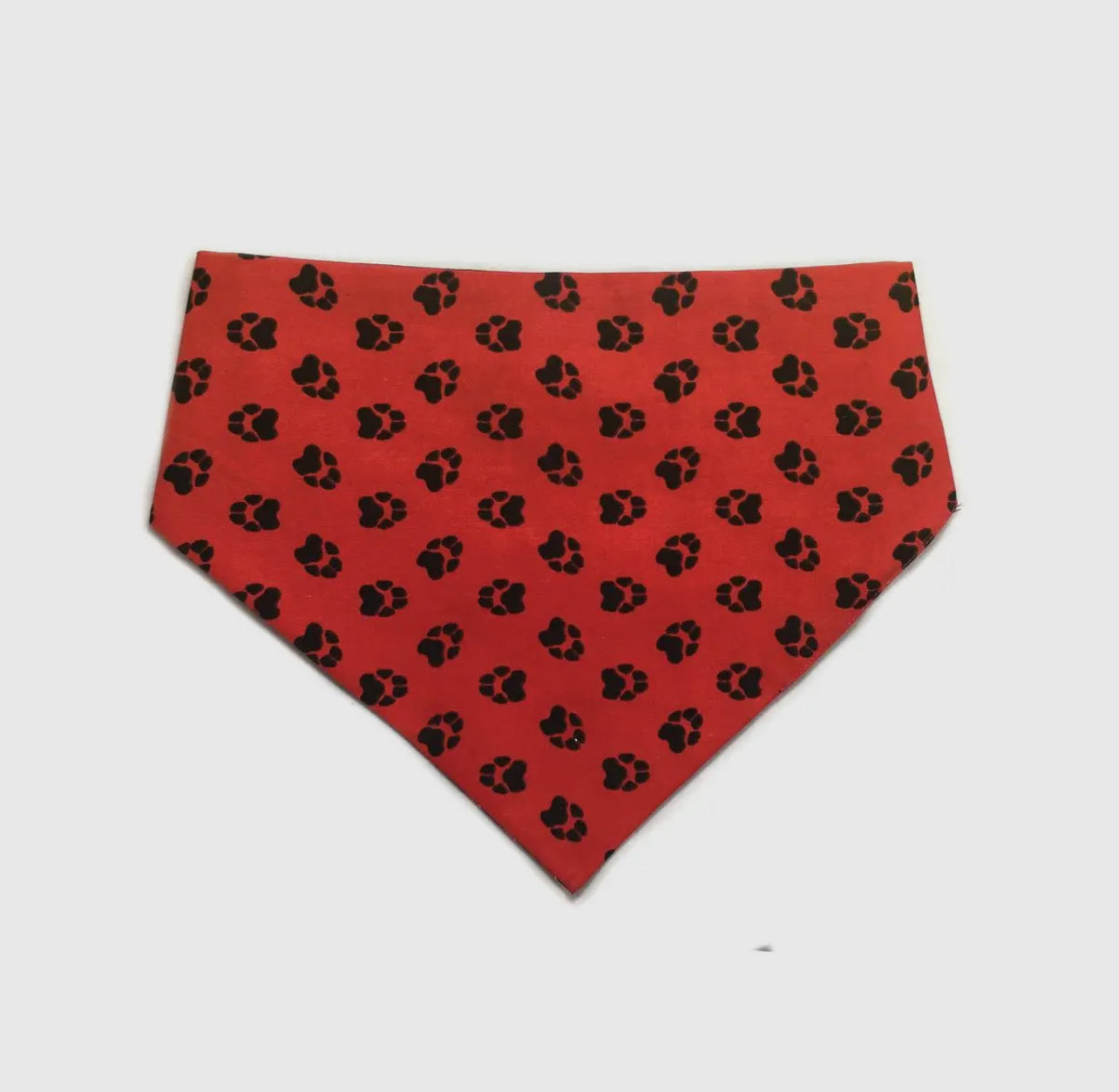 Reversible dog bandana red and black