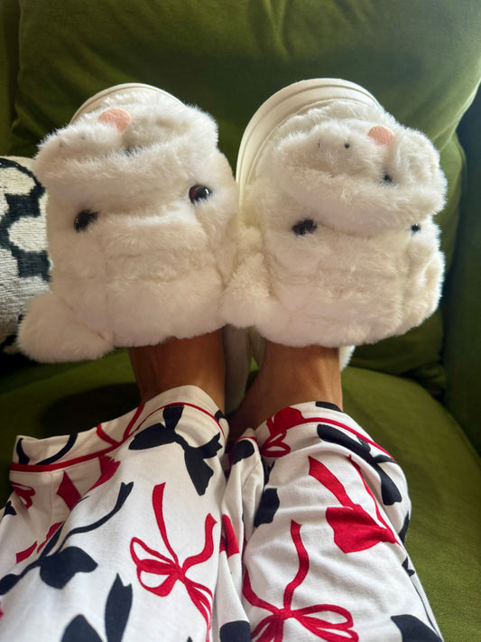 bulldog slippers plush