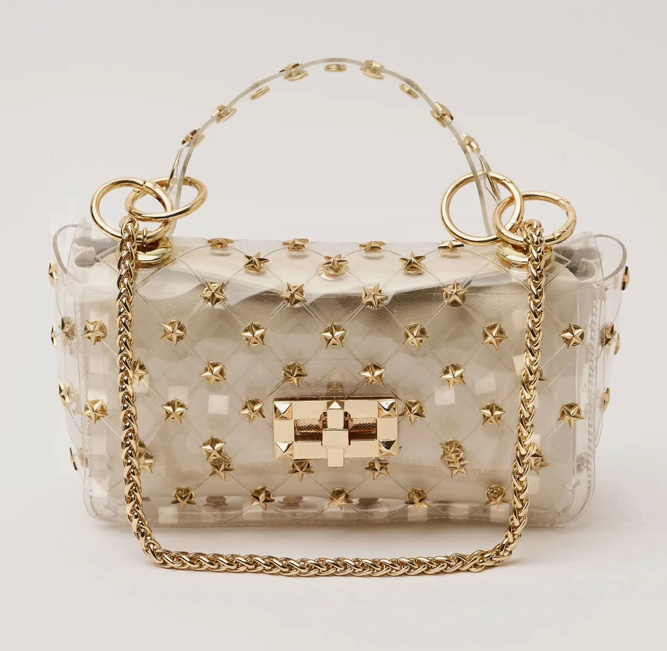 The Ophelia clear bag with gold