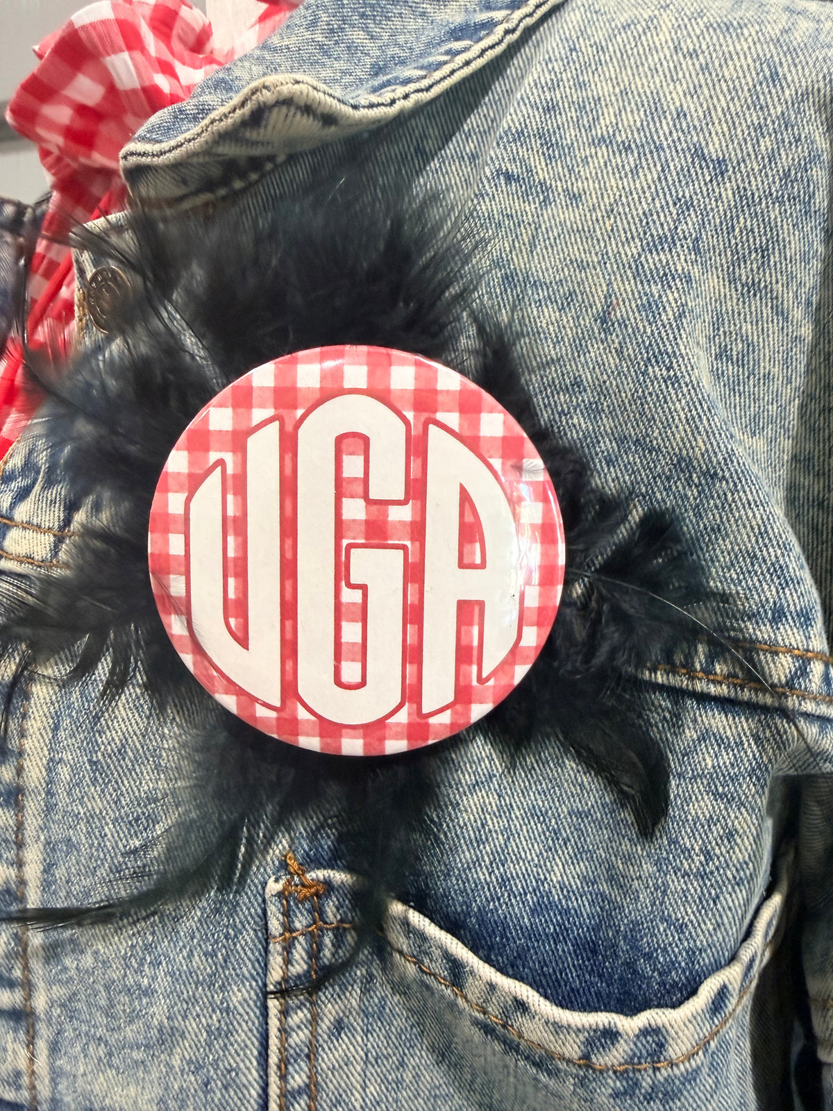 Feather game day buttons