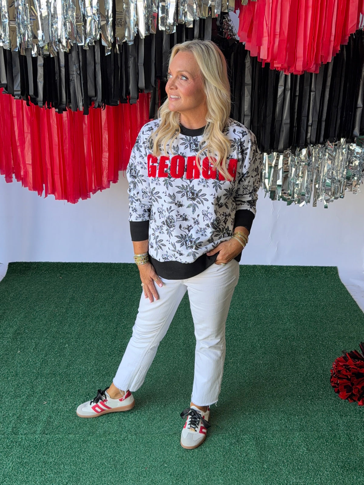 Georgia floral toile sweatshirt licensed