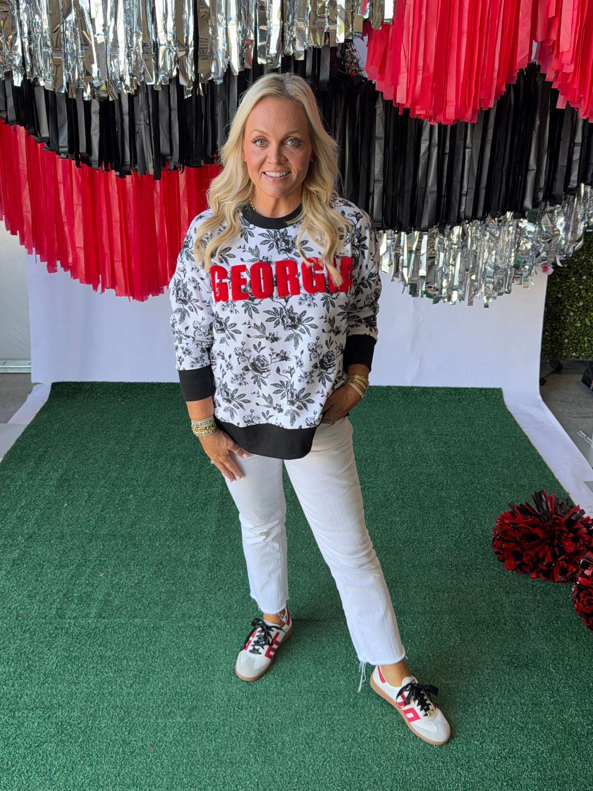 Georgia floral toile sweatshirt licensed