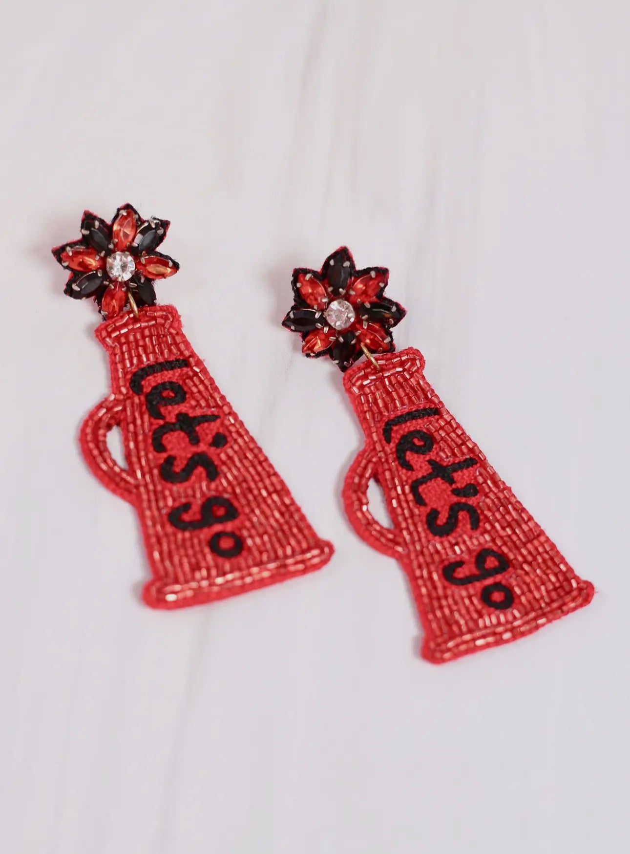 Let’s go earrings beaded