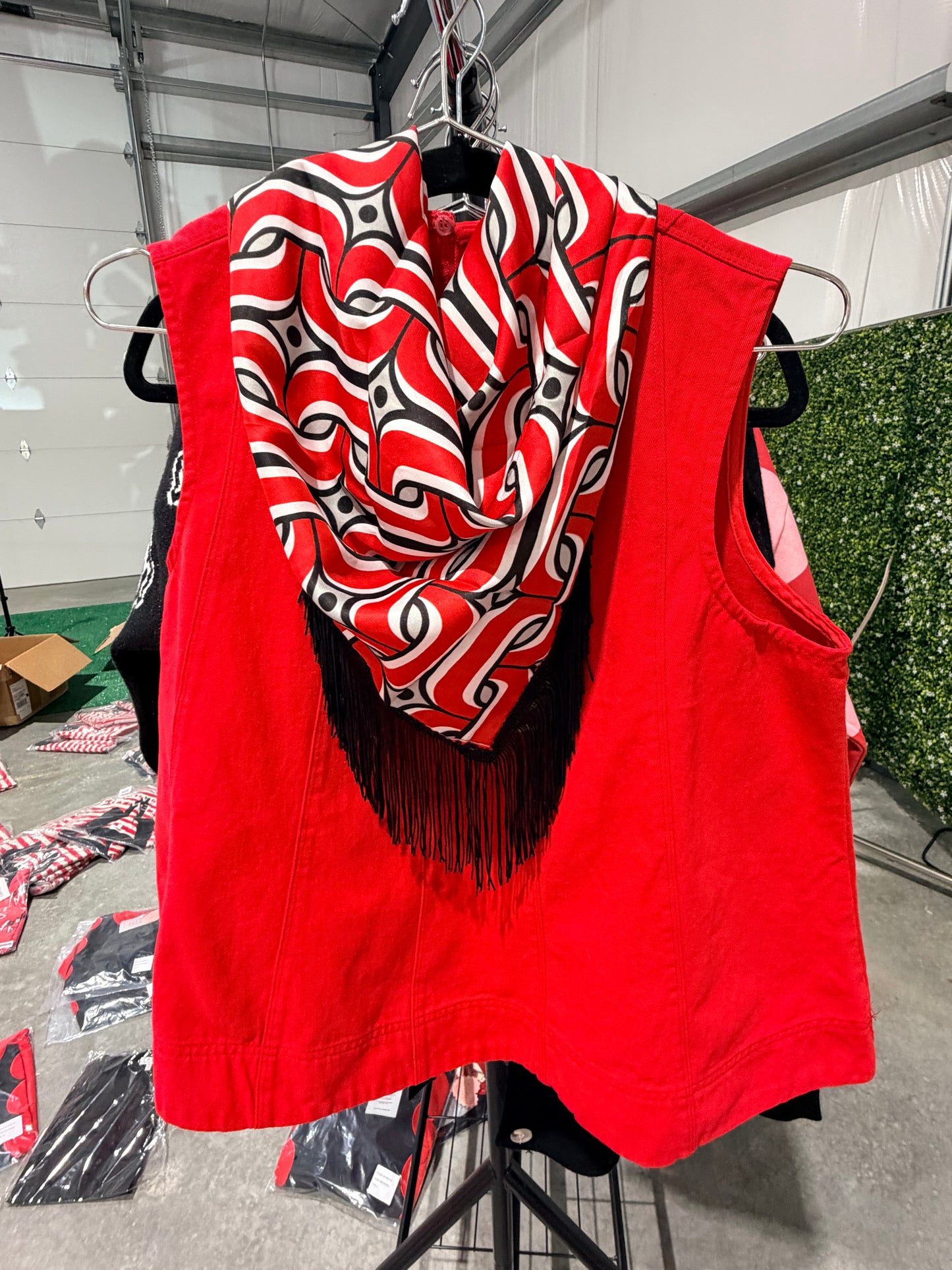 Game day fringe scarf