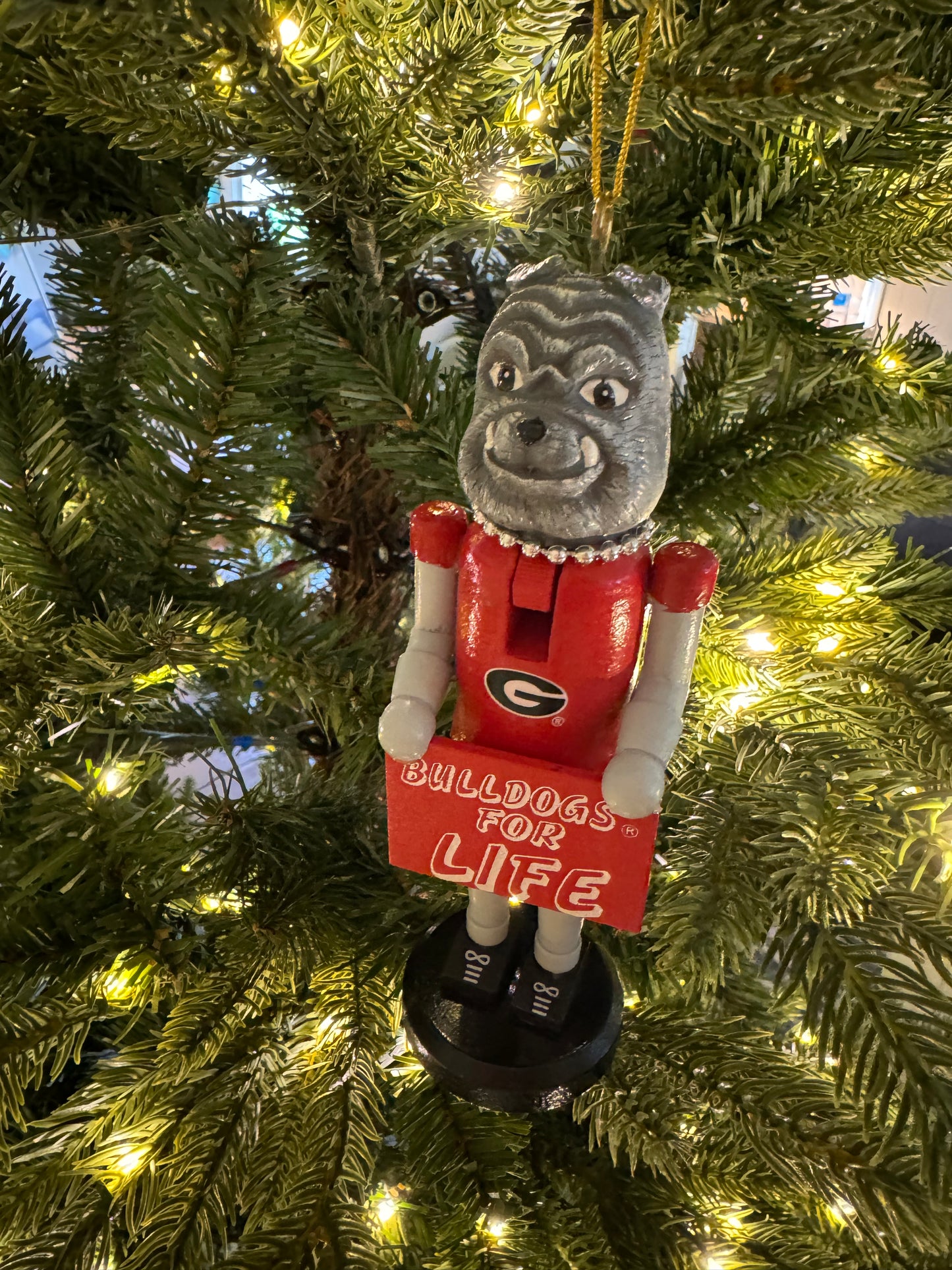 Bulldog nutcracker ornament