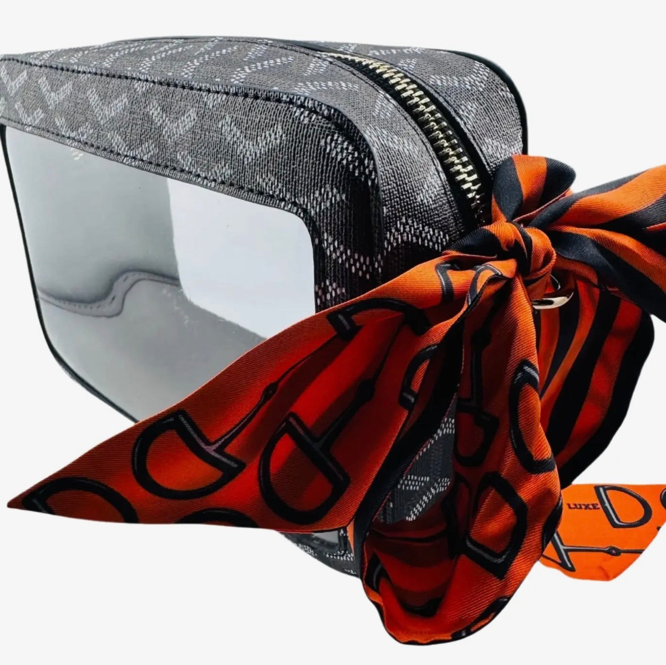 Clear purse black