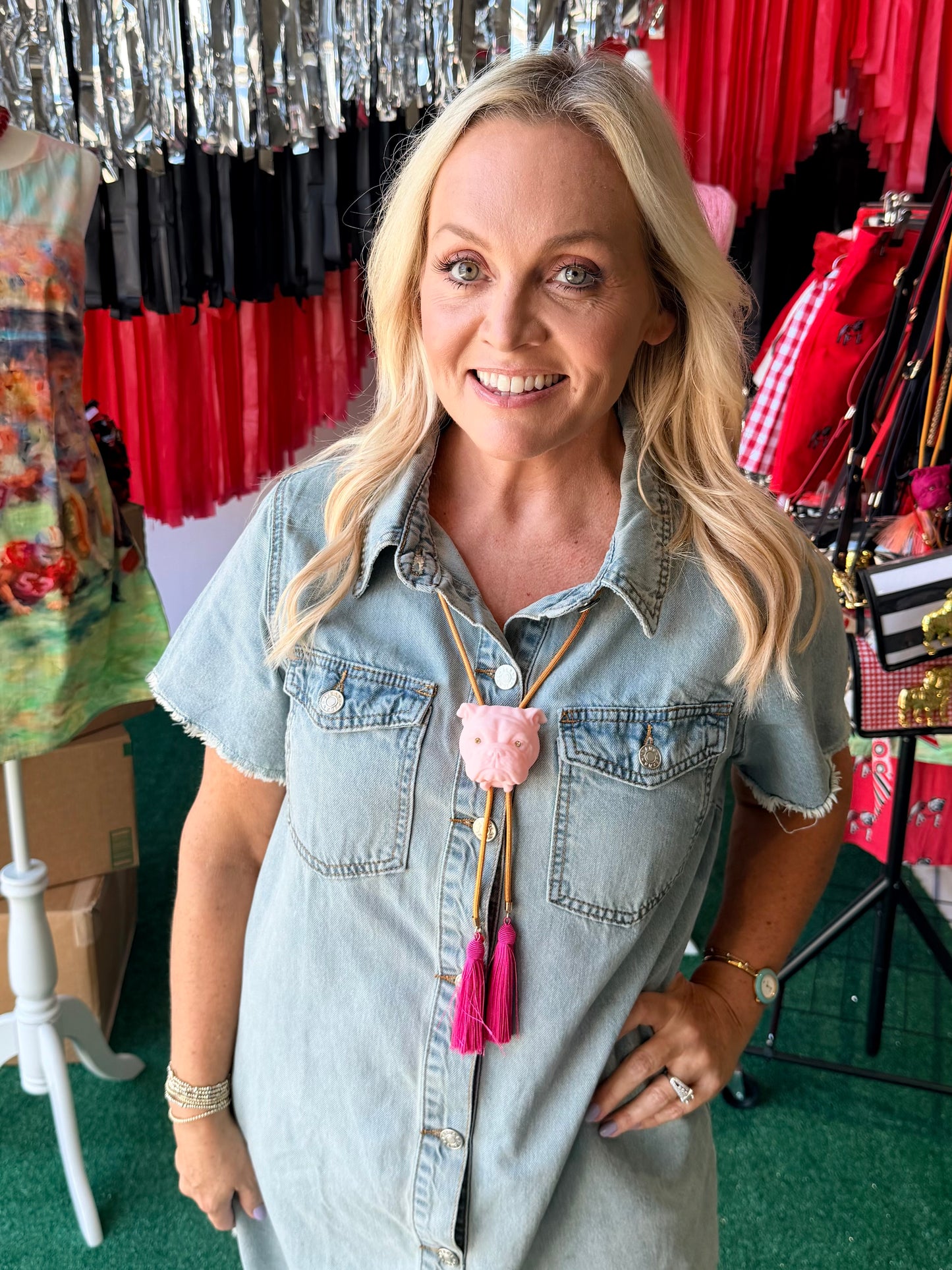 Bolo tie necklaces bulldog