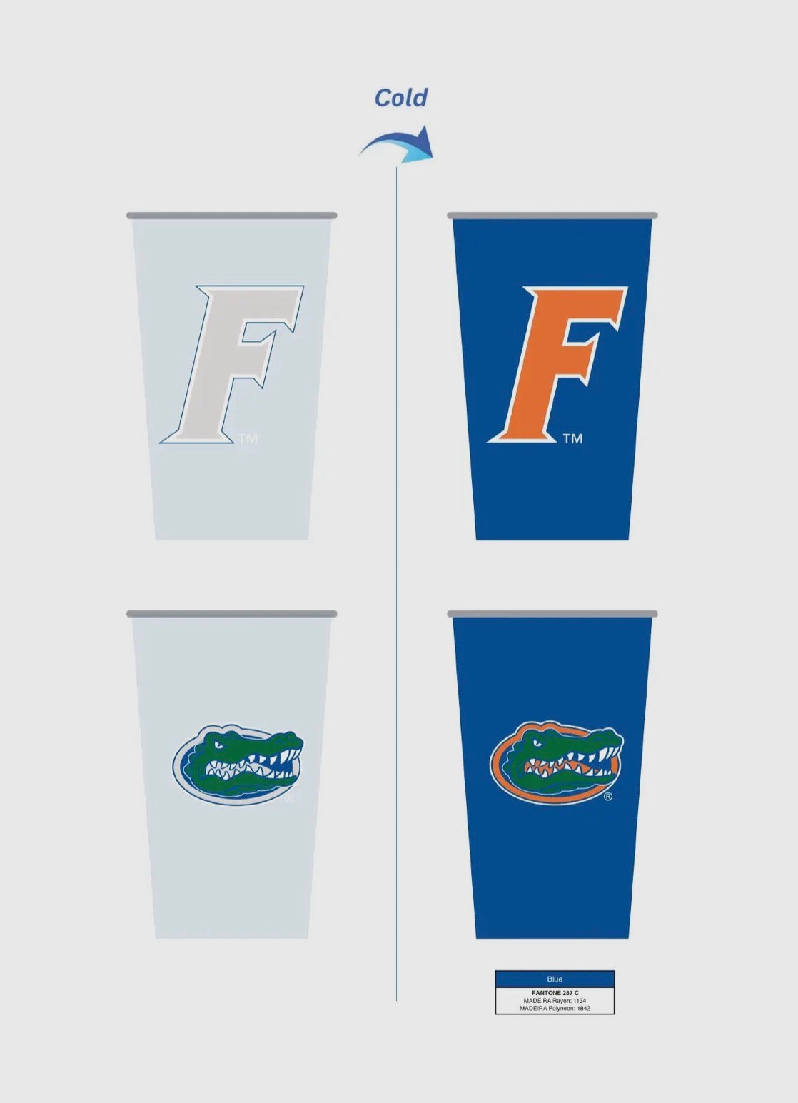 University of Florida color changing cup