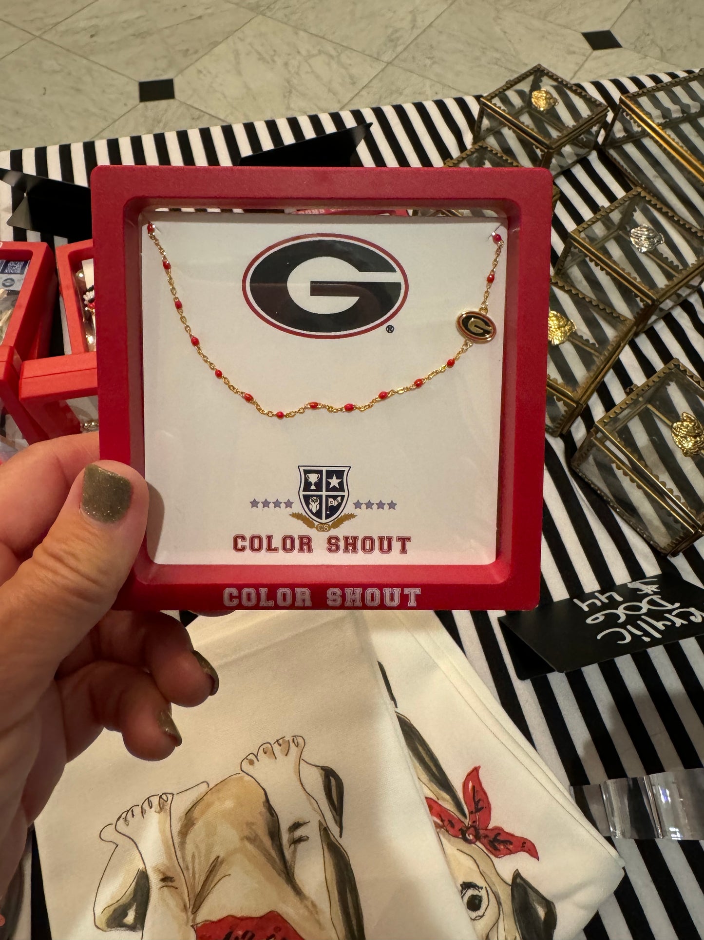 Georgia logo necklace licensed color shout