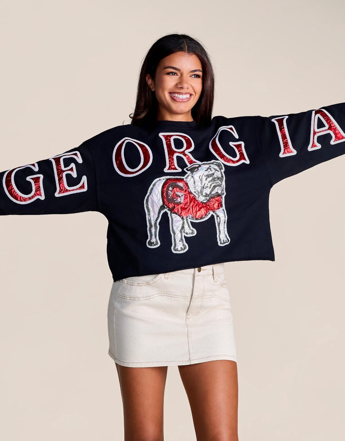 The stadium sequin crewneck licensed