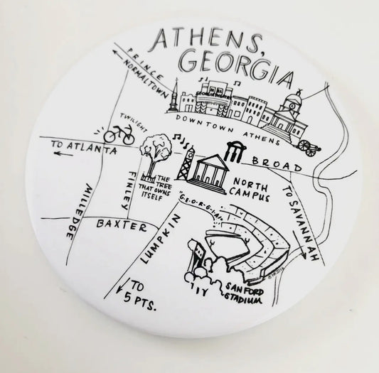 Athens magnet black and white