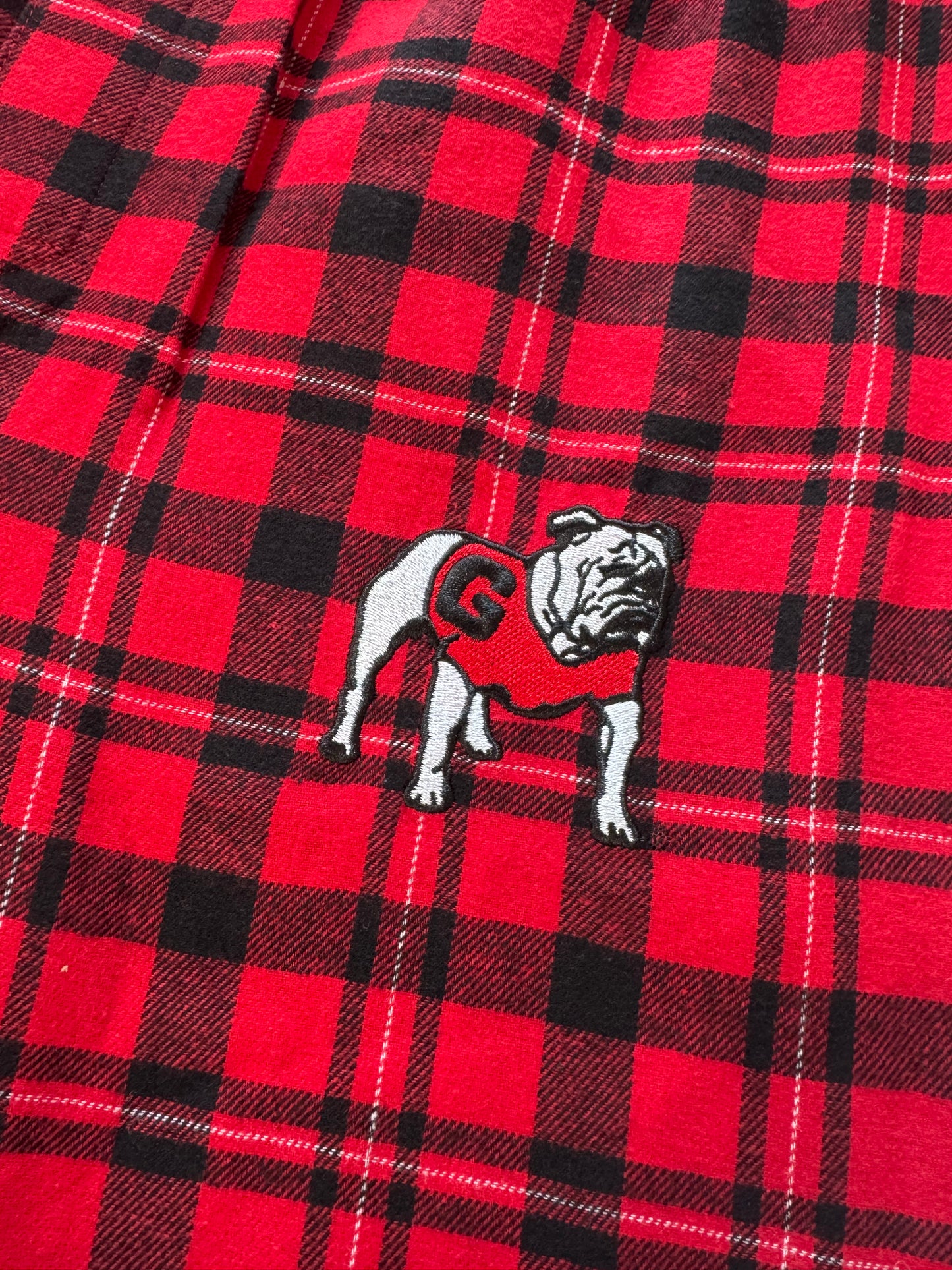 Red flannel men’s sleep lounge pants licensed georgia