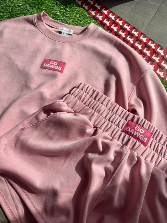 Pink active wear shorts licensed