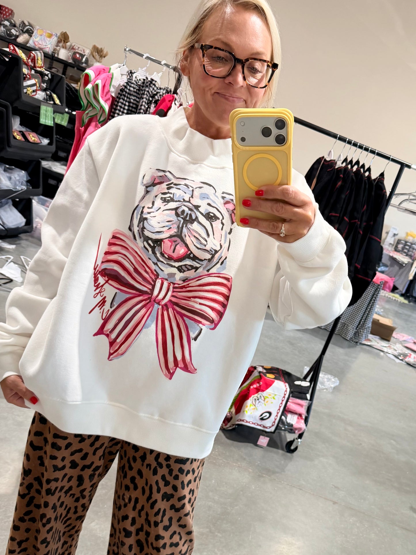 Bulldog mock neck one size!