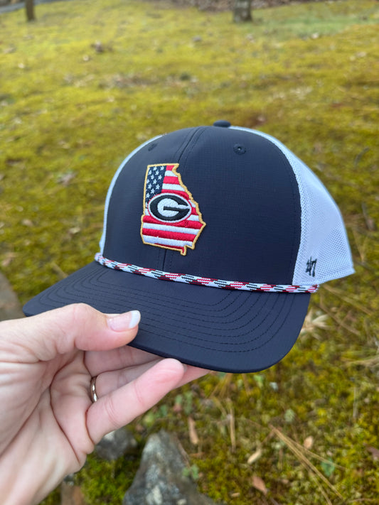 Georgia rope flag hat licensed