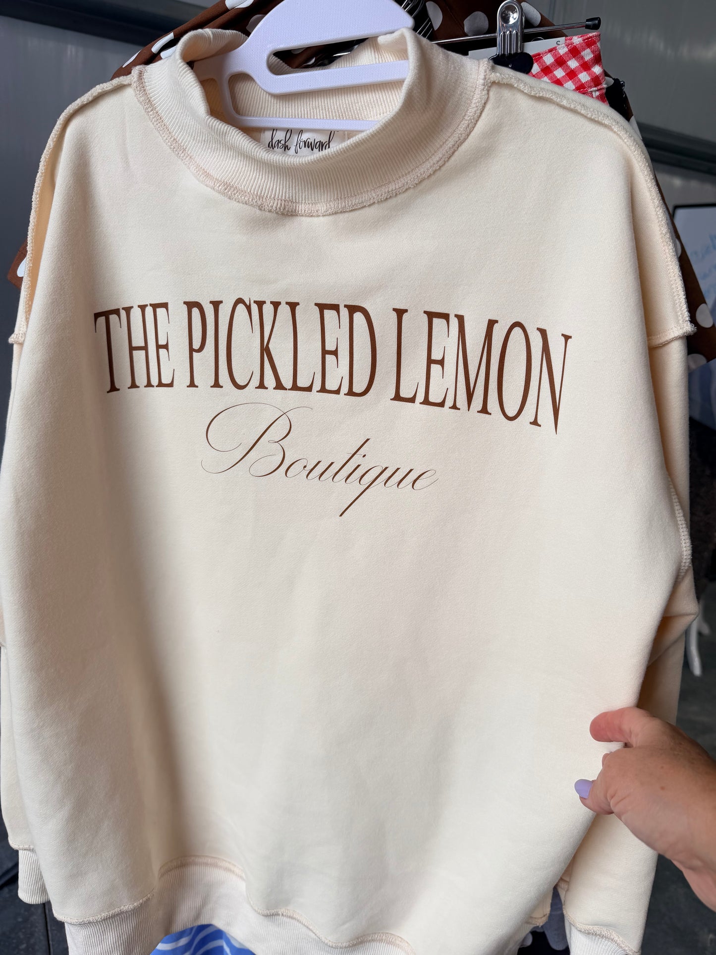 Pickled lemon mock neck oversized