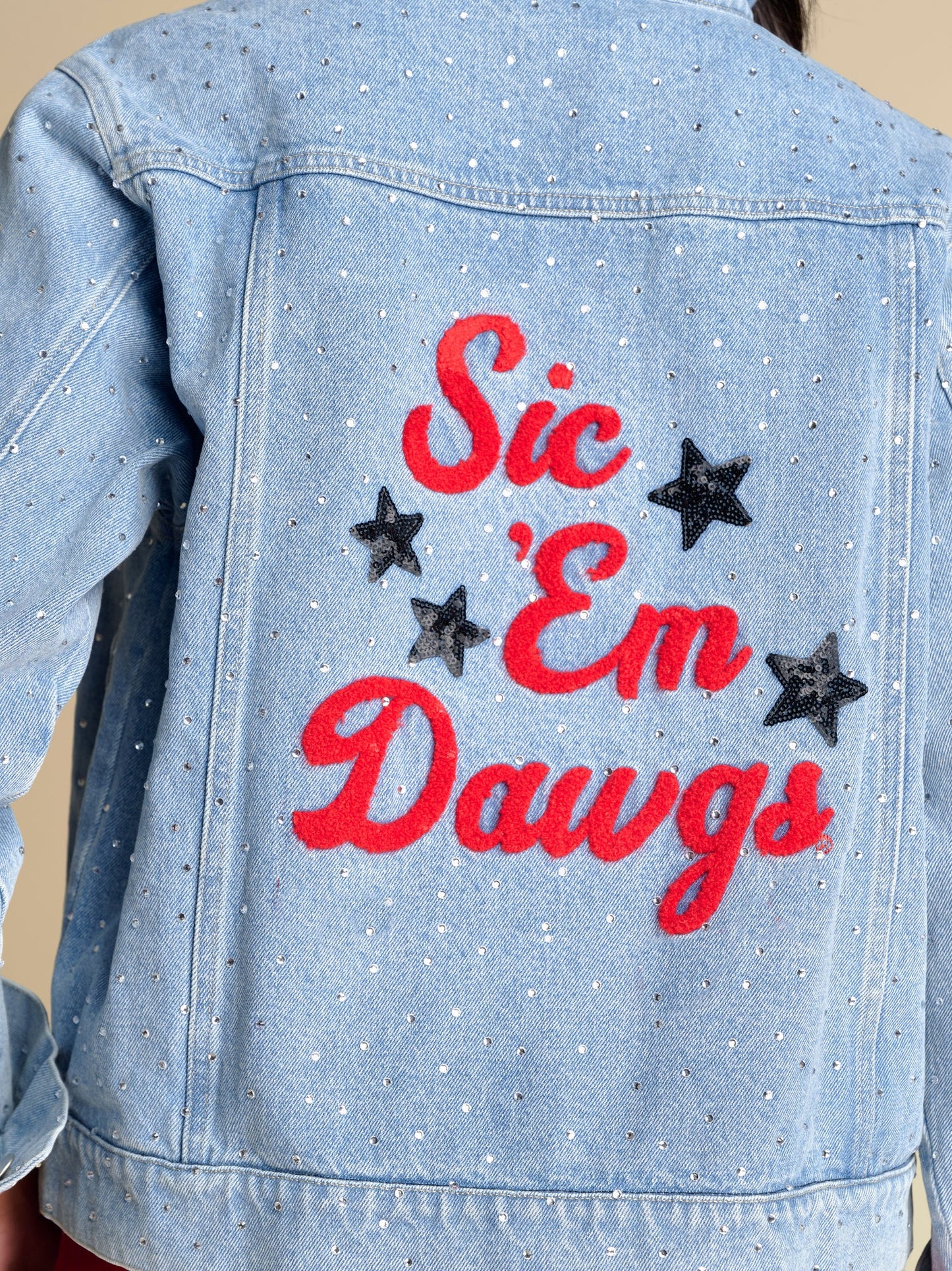 Licensed denim jacket Go dawgs