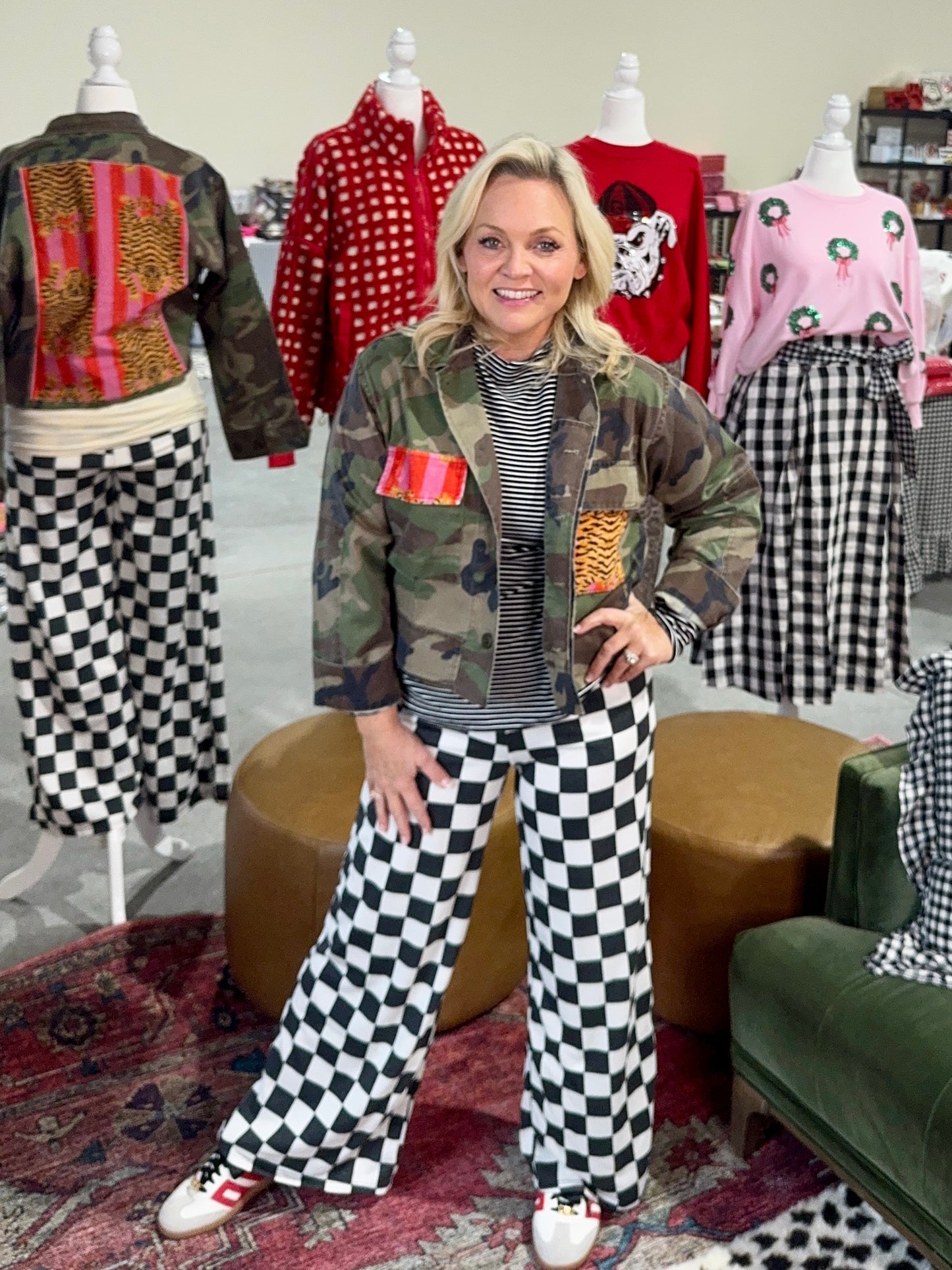 Camo jacket tiger velvet fabric patches