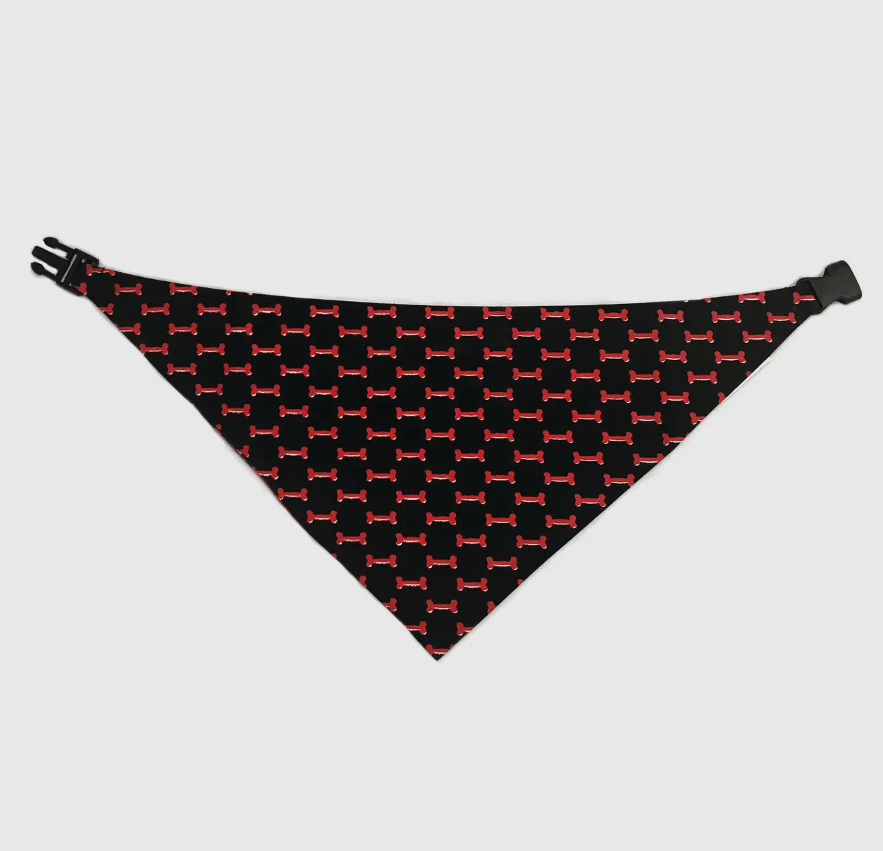 Reversible dog bandana red and black