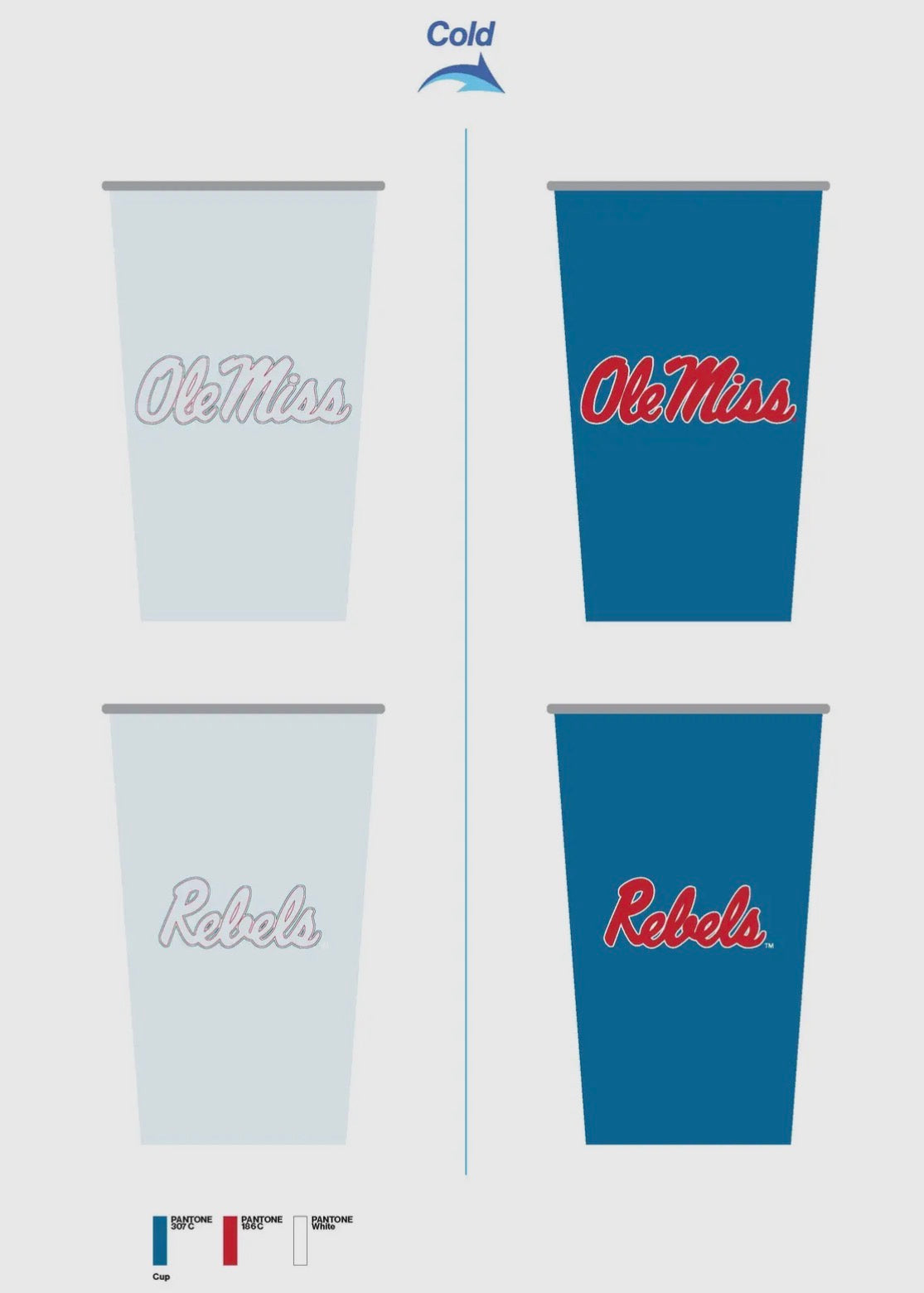 University of Mississippi color changing cup