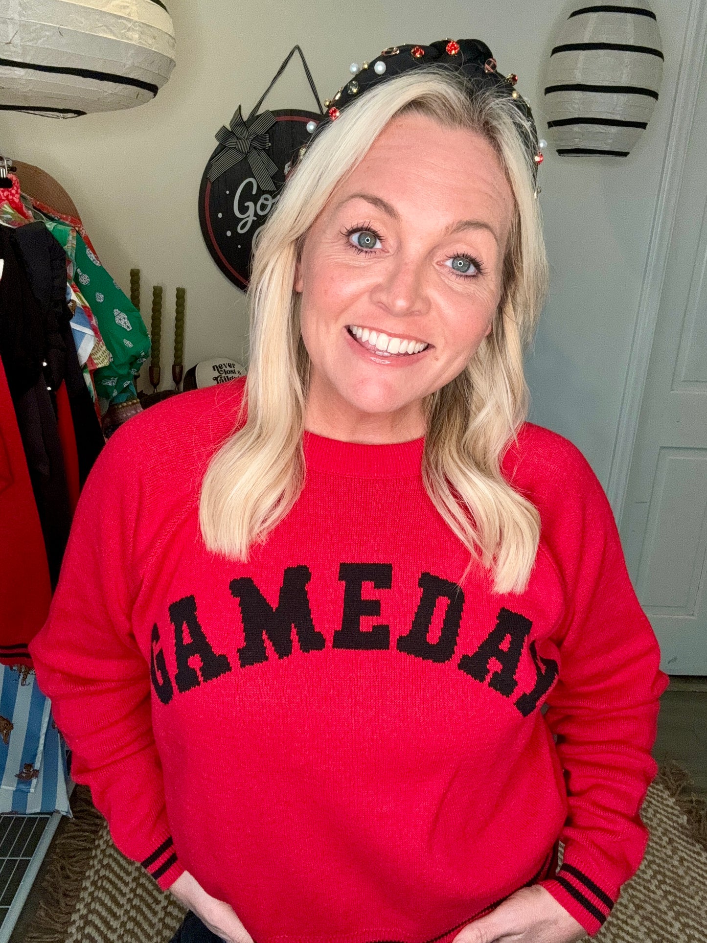 GameDay sweater red warehouse sale