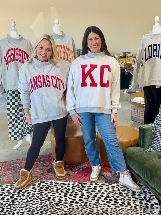 Oversized mock neck reversible Kansas City