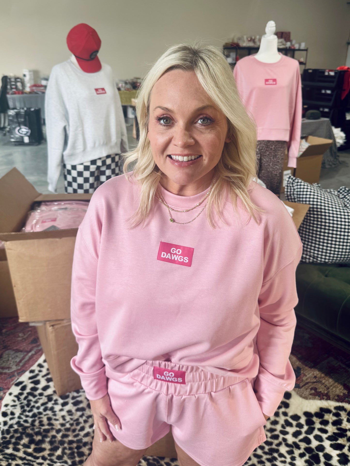 Pink active wear shorts licensed