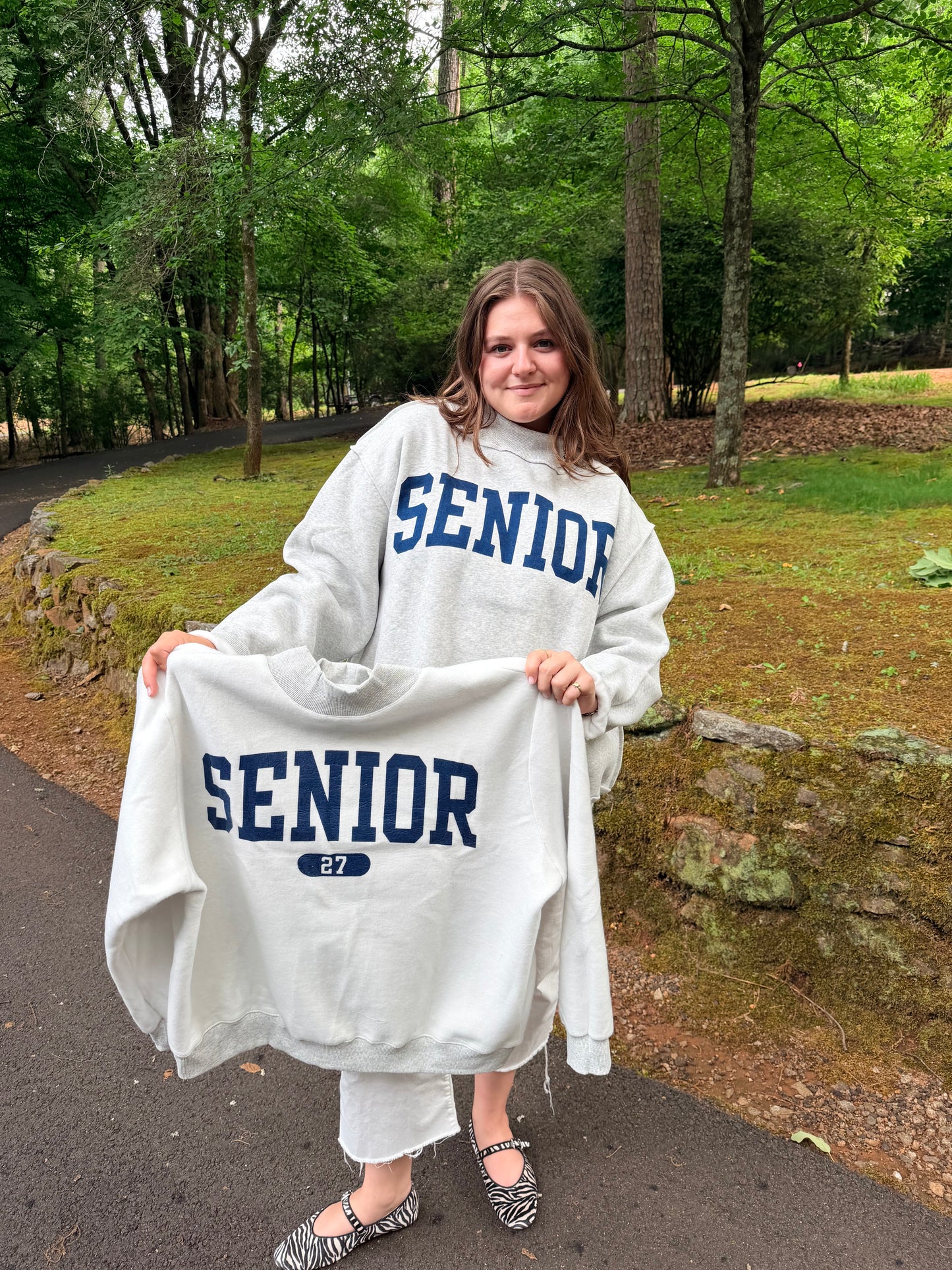 Reversible senior mock neck