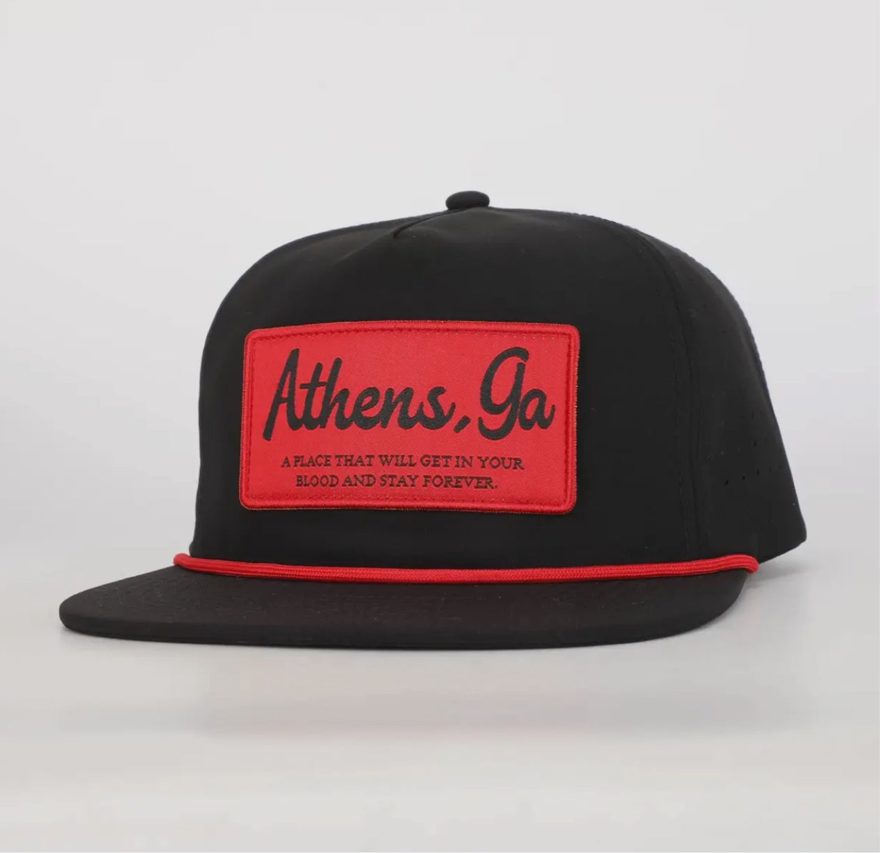 Athens Ga rope hat with patch unisex style