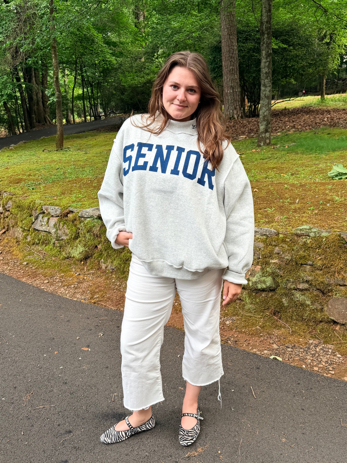 Reversible senior mock neck