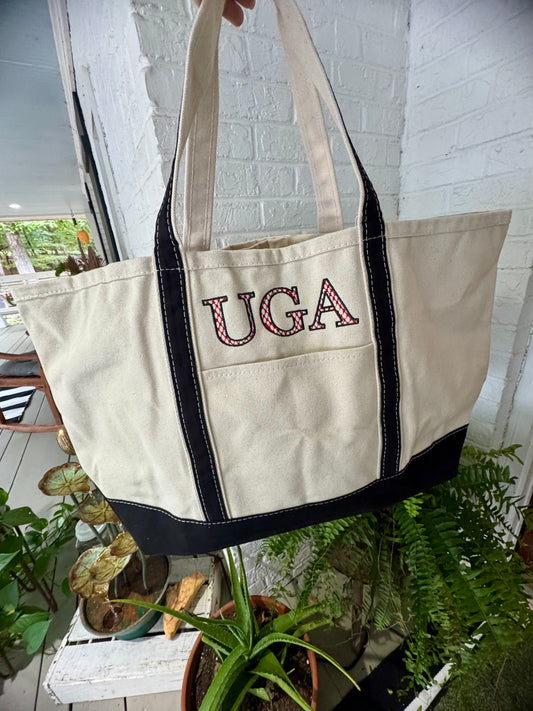 Canvas boat tote extra large
