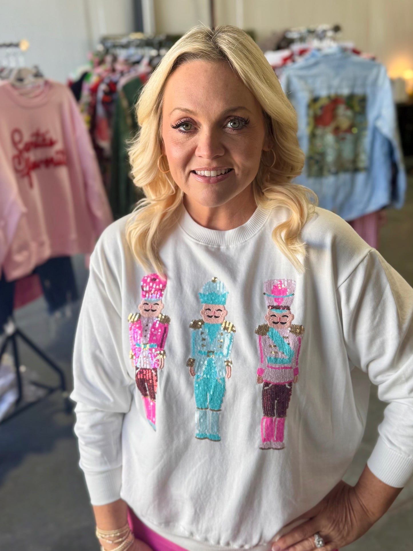 Boutique style sweatshirt nutcracker Christmas