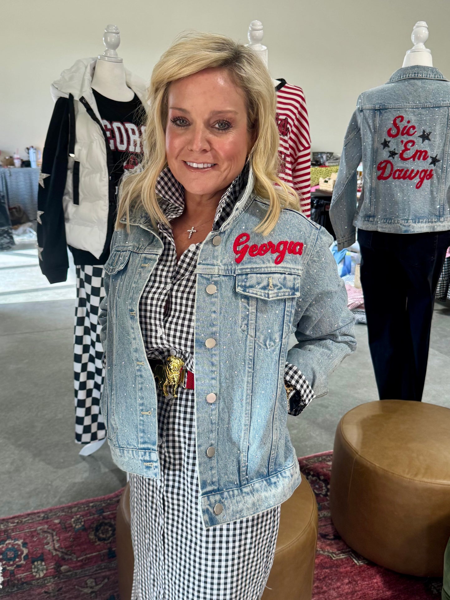 Licensed denim jacket Go dawgs